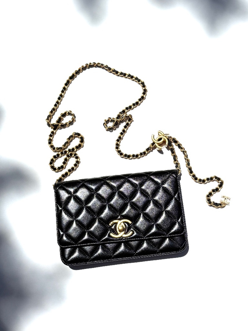 Chanel 2026 Lambskin Quilted Leather Adjustable Wallet on Chain WOC Bag